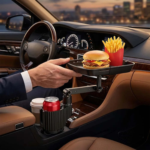 Sakerplus® Universal 360° Swivel Car Cup Holder Tray