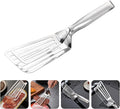 Stainless Steel Slotted Spatula Tongs - 2-in-1 Fry & Grill Turner