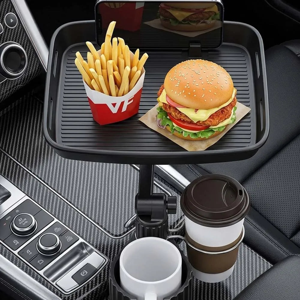 Sakerplus® Universal 360° Swivel Car Cup Holder Tray